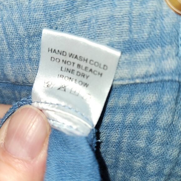 NWT Heyson Lightweight Kangaroo Pocket Wide-Leg Overall Jumpsuit Denim Blue - Picture 10 of 10